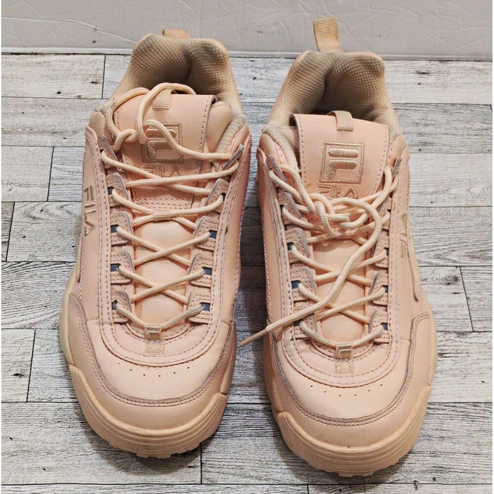 FILA Women's Athletic Sneakers Beige Leather Rubber Size 10 5XM01763-800